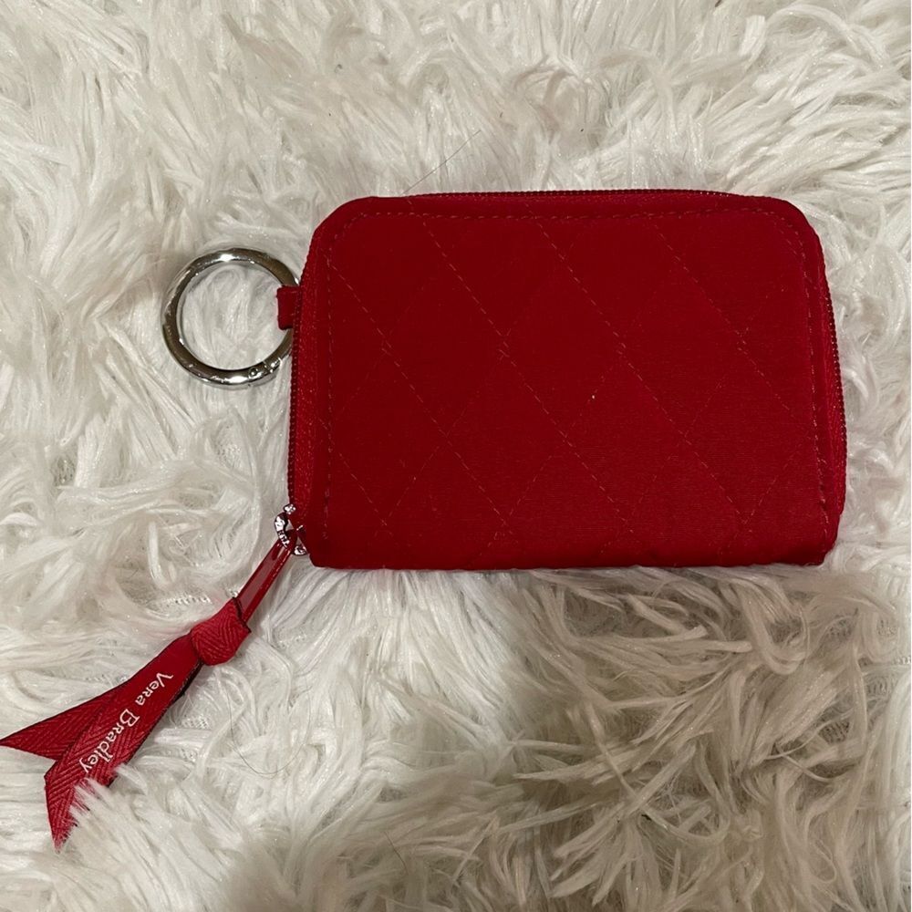 Vera Bradley Quilted Scarlet Keyring Wallet